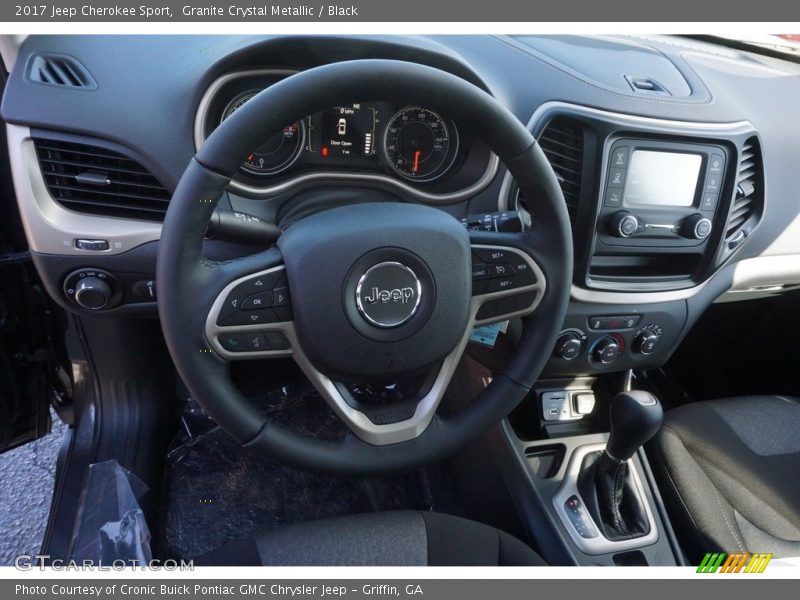 Granite Crystal Metallic / Black 2017 Jeep Cherokee Sport