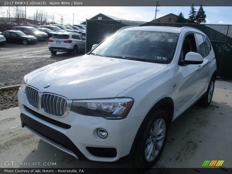 Alpine White / Black 2017 BMW X3 xDrive28i