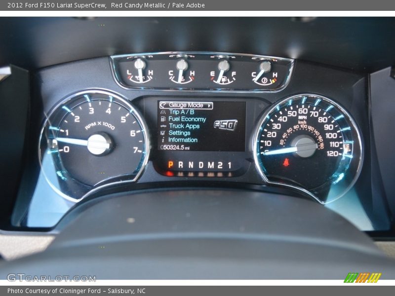 Red Candy Metallic / Pale Adobe 2012 Ford F150 Lariat SuperCrew
