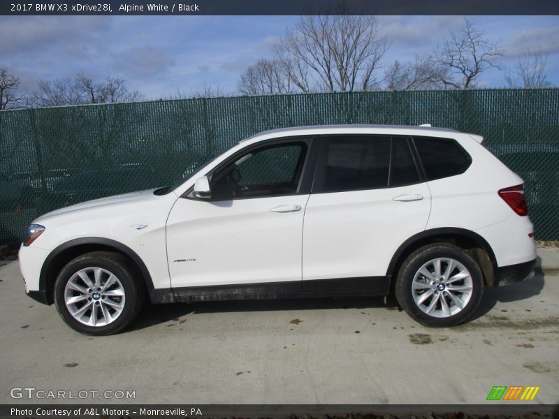 Alpine White / Black 2017 BMW X3 xDrive28i