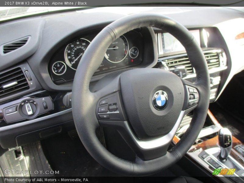 Alpine White / Black 2017 BMW X3 xDrive28i