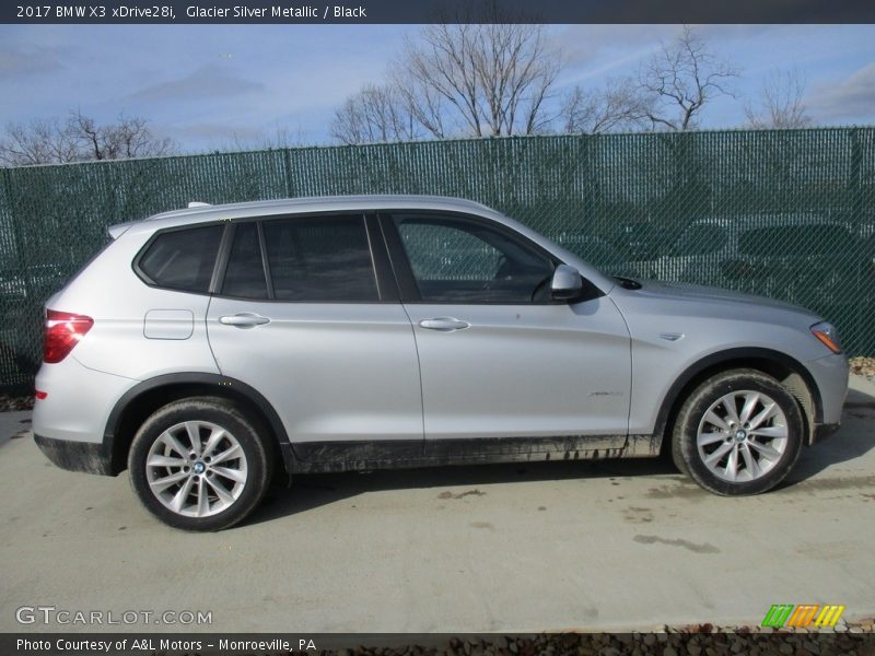 Glacier Silver Metallic / Black 2017 BMW X3 xDrive28i