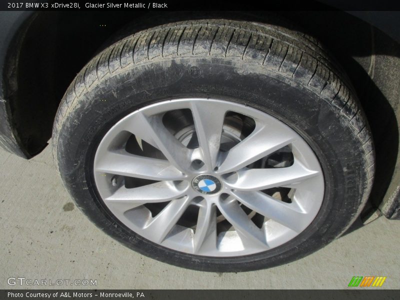 Glacier Silver Metallic / Black 2017 BMW X3 xDrive28i