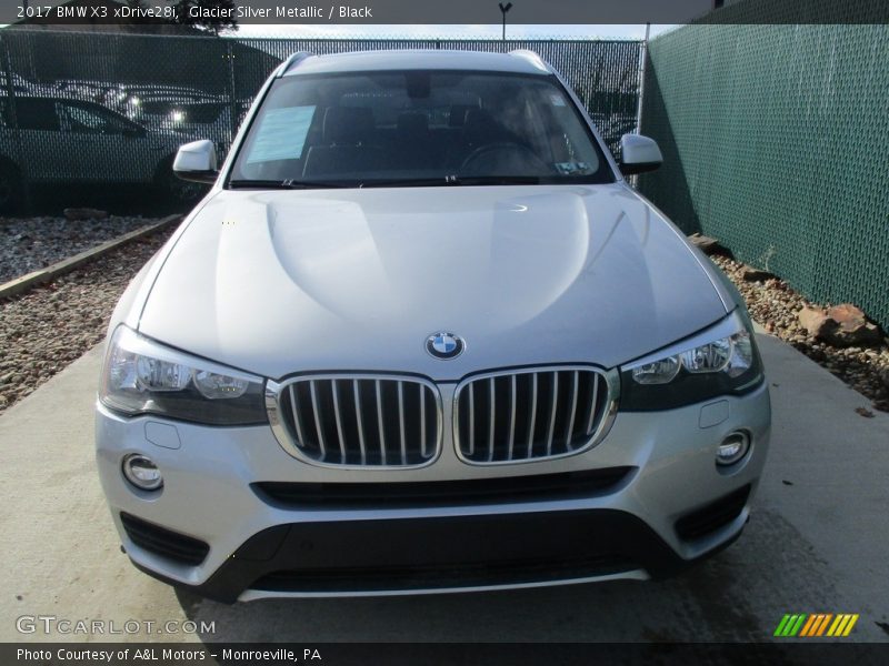 Glacier Silver Metallic / Black 2017 BMW X3 xDrive28i