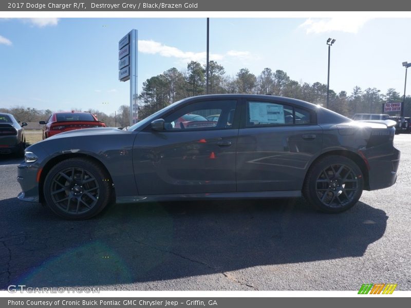 Destroyer Grey / Black/Brazen Gold 2017 Dodge Charger R/T