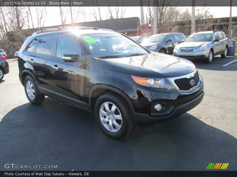 Ebony Black / Black 2012 Kia Sorento LX V6
