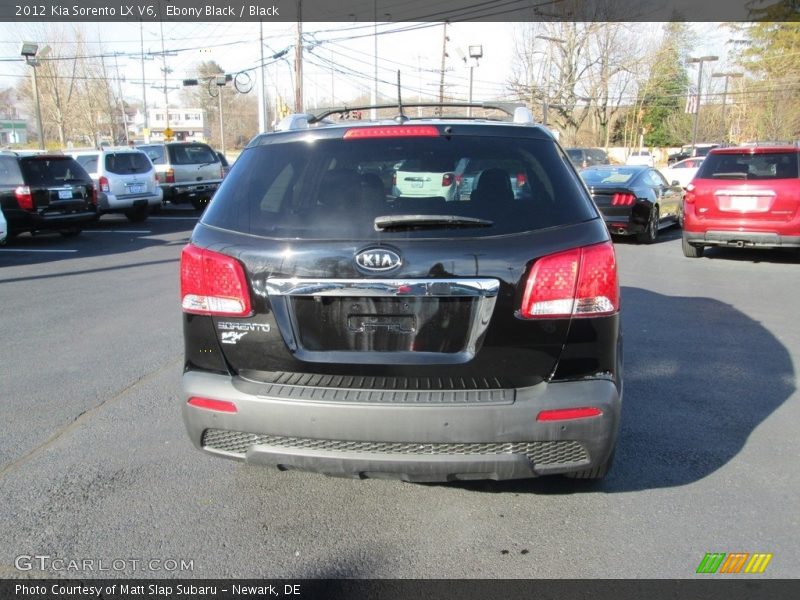 Ebony Black / Black 2012 Kia Sorento LX V6