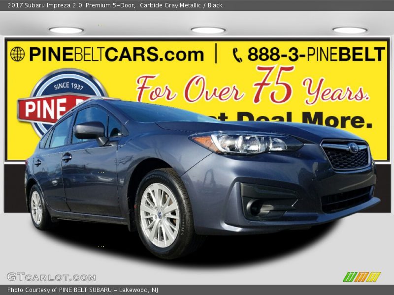 Carbide Gray Metallic / Black 2017 Subaru Impreza 2.0i Premium 5-Door