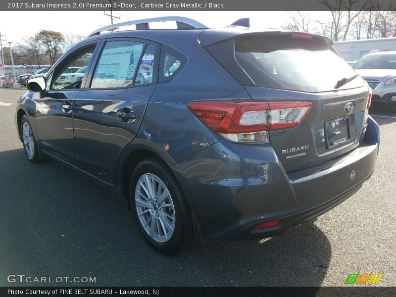 Carbide Gray Metallic / Black 2017 Subaru Impreza 2.0i Premium 5-Door