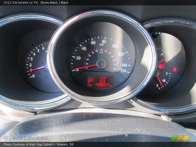 Ebony Black / Black 2012 Kia Sorento LX V6