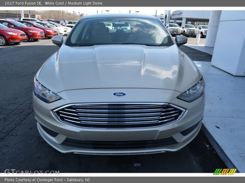 White Gold / Medium Light Stone 2017 Ford Fusion SE