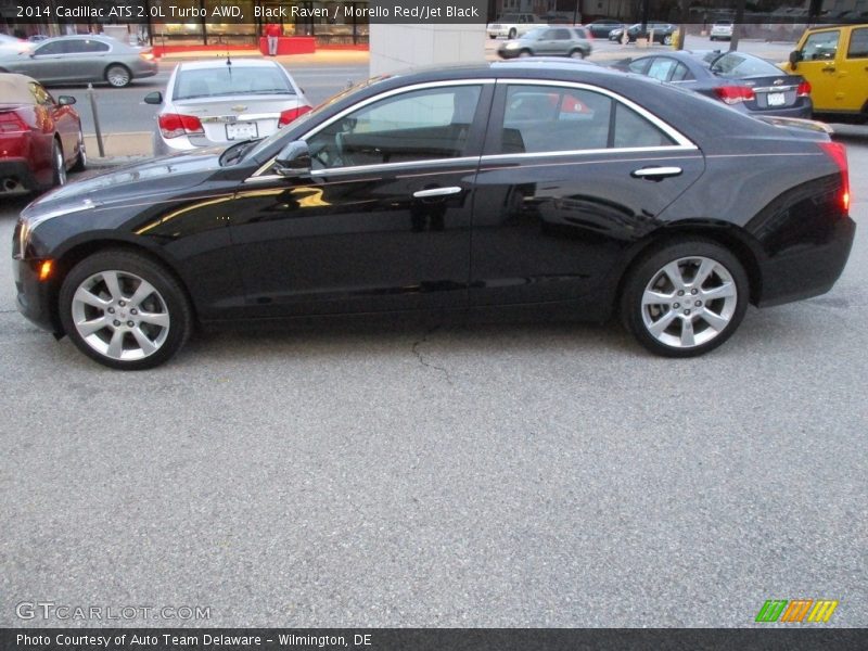Black Raven / Morello Red/Jet Black 2014 Cadillac ATS 2.0L Turbo AWD
