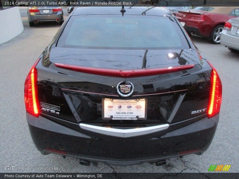 Black Raven / Morello Red/Jet Black 2014 Cadillac ATS 2.0L Turbo AWD