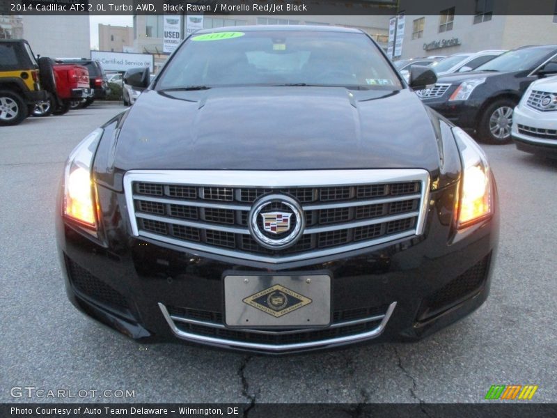 Black Raven / Morello Red/Jet Black 2014 Cadillac ATS 2.0L Turbo AWD