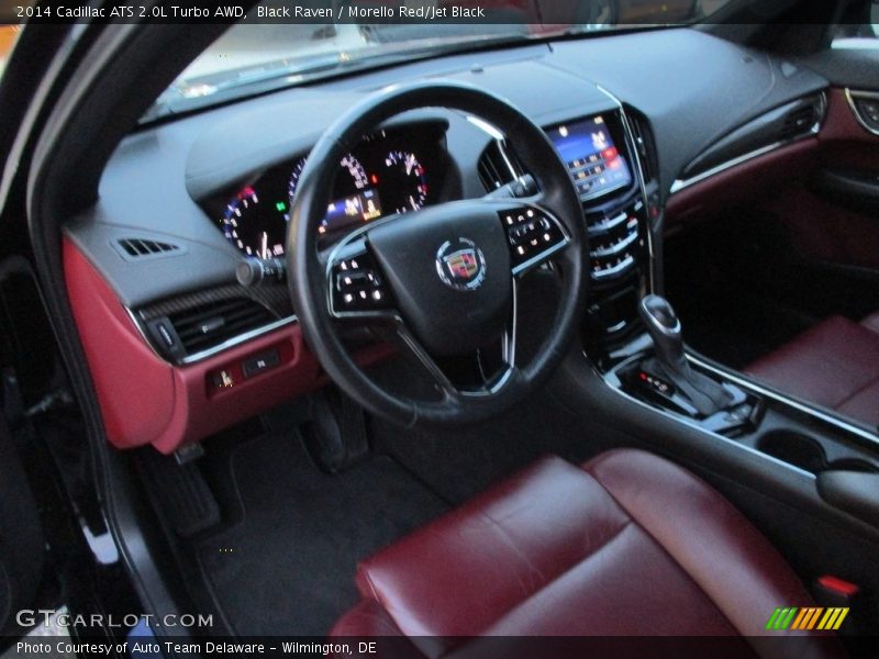 Black Raven / Morello Red/Jet Black 2014 Cadillac ATS 2.0L Turbo AWD
