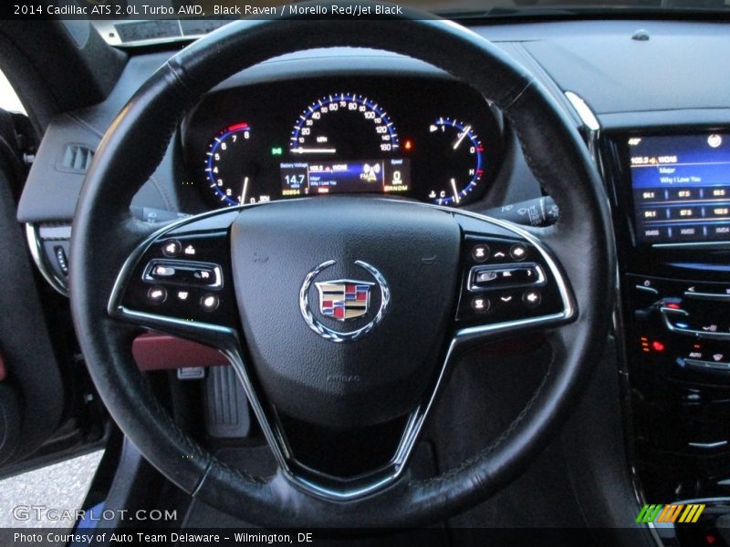 Black Raven / Morello Red/Jet Black 2014 Cadillac ATS 2.0L Turbo AWD