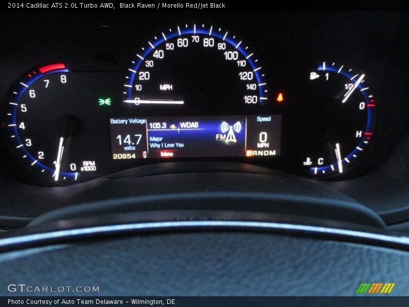 Black Raven / Morello Red/Jet Black 2014 Cadillac ATS 2.0L Turbo AWD