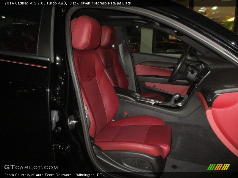 Black Raven / Morello Red/Jet Black 2014 Cadillac ATS 2.0L Turbo AWD