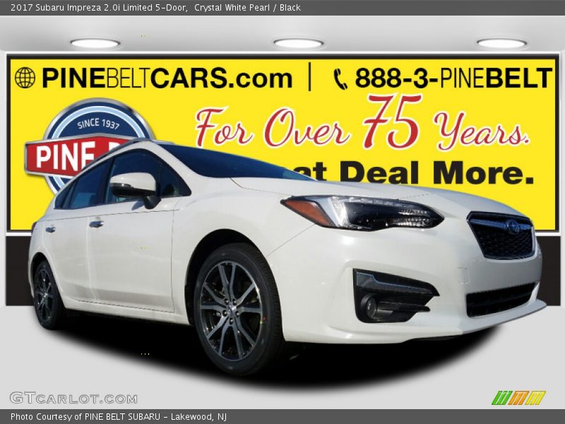 Crystal White Pearl / Black 2017 Subaru Impreza 2.0i Limited 5-Door