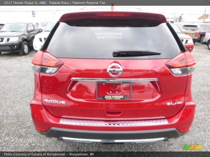 Palatial Ruby / Platinum Reserve Tan 2017 Nissan Rogue SL AWD