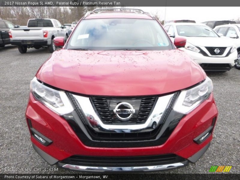 Palatial Ruby / Platinum Reserve Tan 2017 Nissan Rogue SL AWD