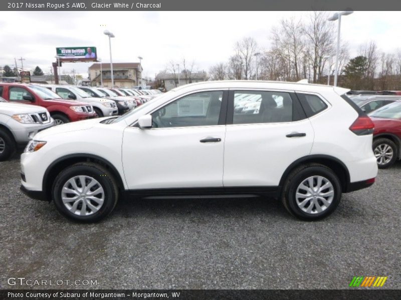 Glacier White / Charcoal 2017 Nissan Rogue S AWD