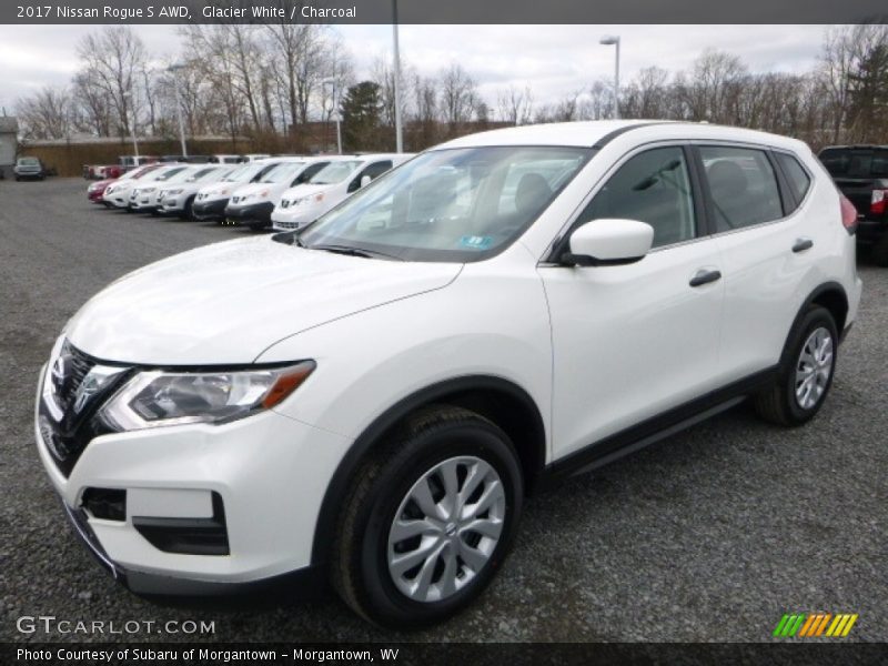 Glacier White / Charcoal 2017 Nissan Rogue S AWD