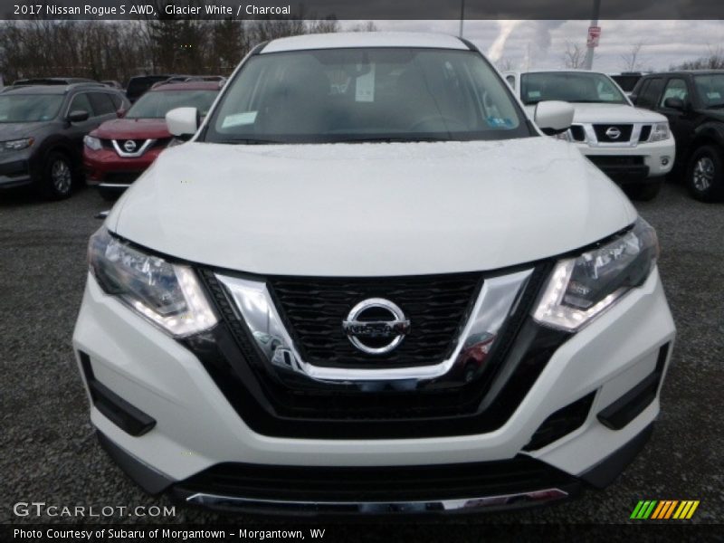 Glacier White / Charcoal 2017 Nissan Rogue S AWD