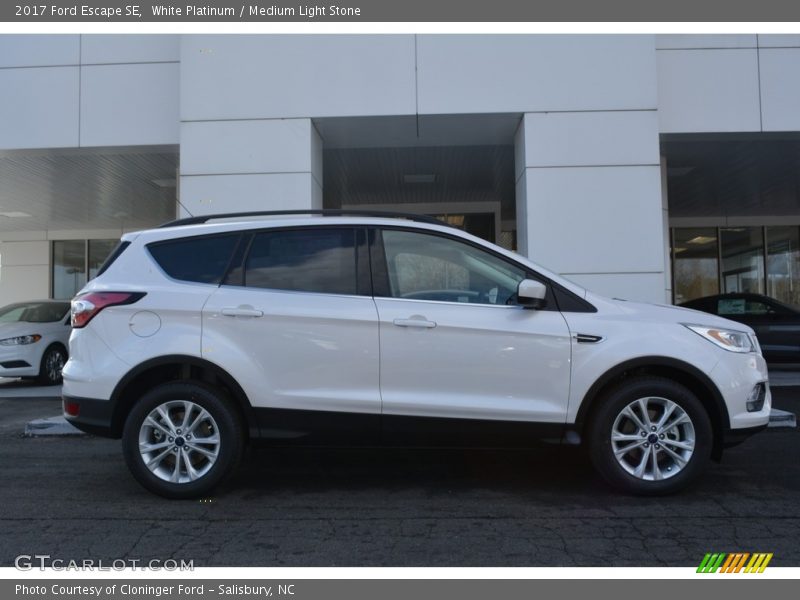 White Platinum / Medium Light Stone 2017 Ford Escape SE