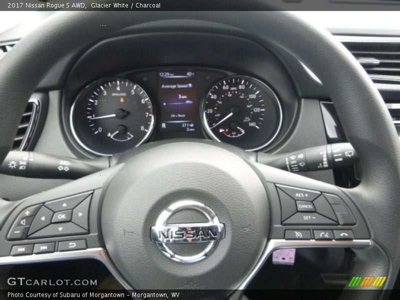 Glacier White / Charcoal 2017 Nissan Rogue S AWD
