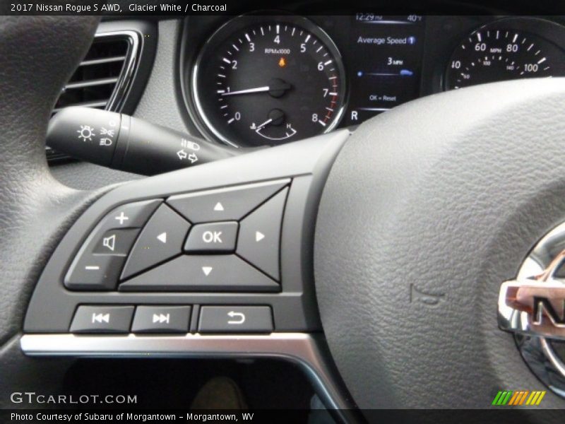 Glacier White / Charcoal 2017 Nissan Rogue S AWD