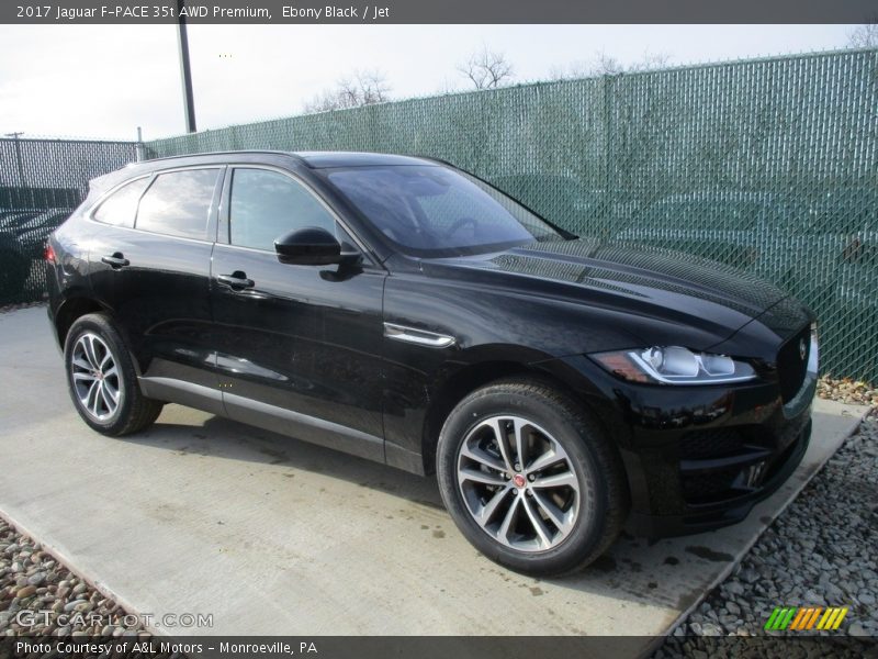 Ebony Black / Jet 2017 Jaguar F-PACE 35t AWD Premium