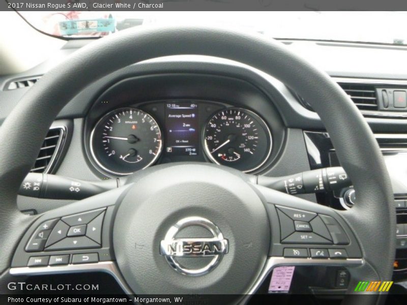 Glacier White / Charcoal 2017 Nissan Rogue S AWD