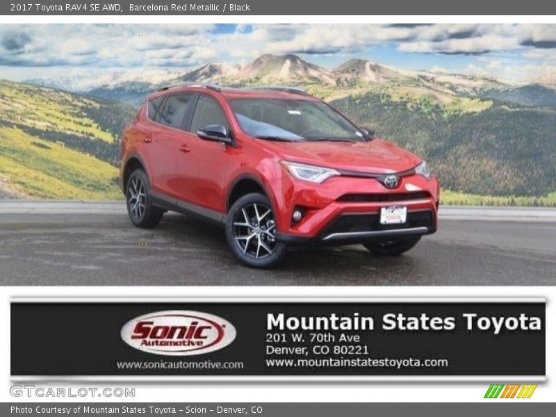Barcelona Red Metallic / Black 2017 Toyota RAV4 SE AWD