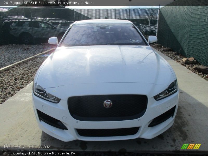 Polaris White / Jet/Blue 2017 Jaguar XE 35t R-Sport AWD
