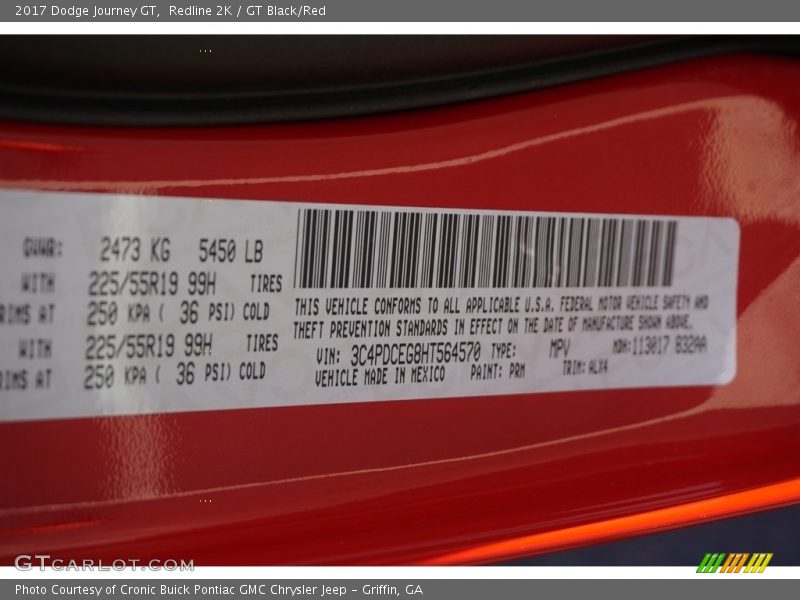 Redline 2K / GT Black/Red 2017 Dodge Journey GT