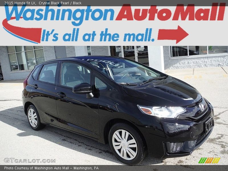 Crystal Black Pearl / Black 2015 Honda Fit LX