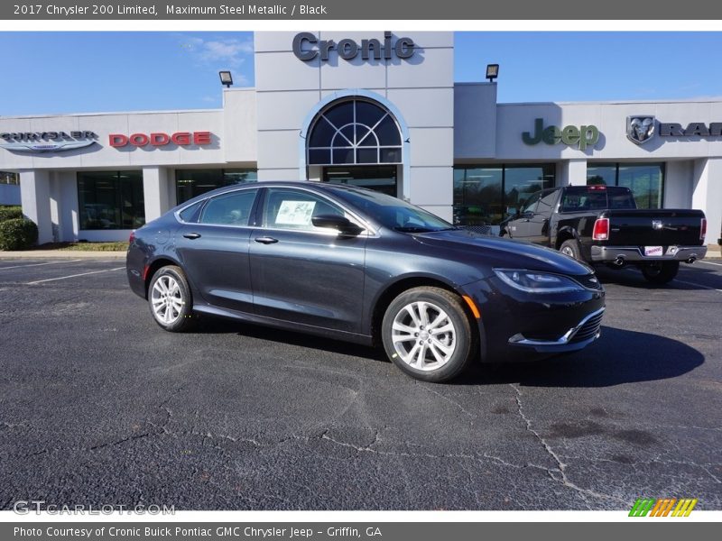 Maximum Steel Metallic / Black 2017 Chrysler 200 Limited