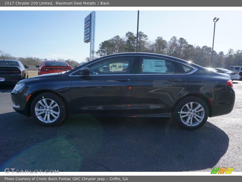 Maximum Steel Metallic / Black 2017 Chrysler 200 Limited