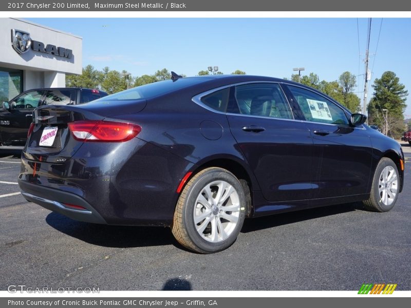 Maximum Steel Metallic / Black 2017 Chrysler 200 Limited