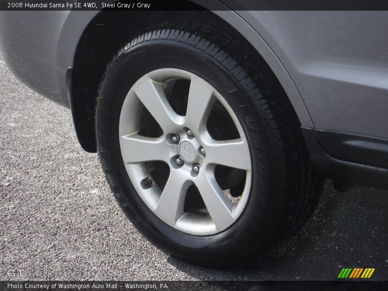 Steel Gray / Gray 2008 Hyundai Santa Fe SE 4WD