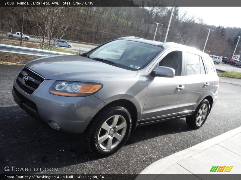 Steel Gray / Gray 2008 Hyundai Santa Fe SE 4WD