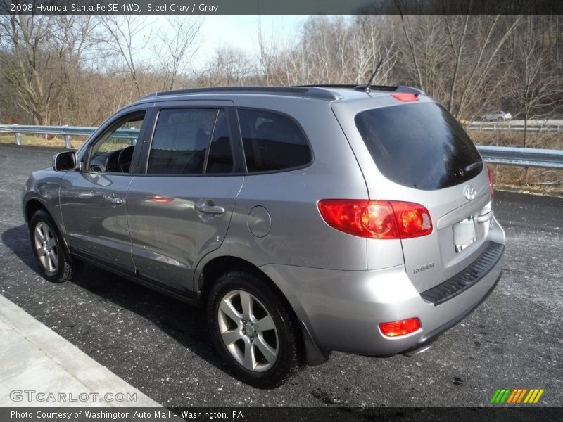 Steel Gray / Gray 2008 Hyundai Santa Fe SE 4WD