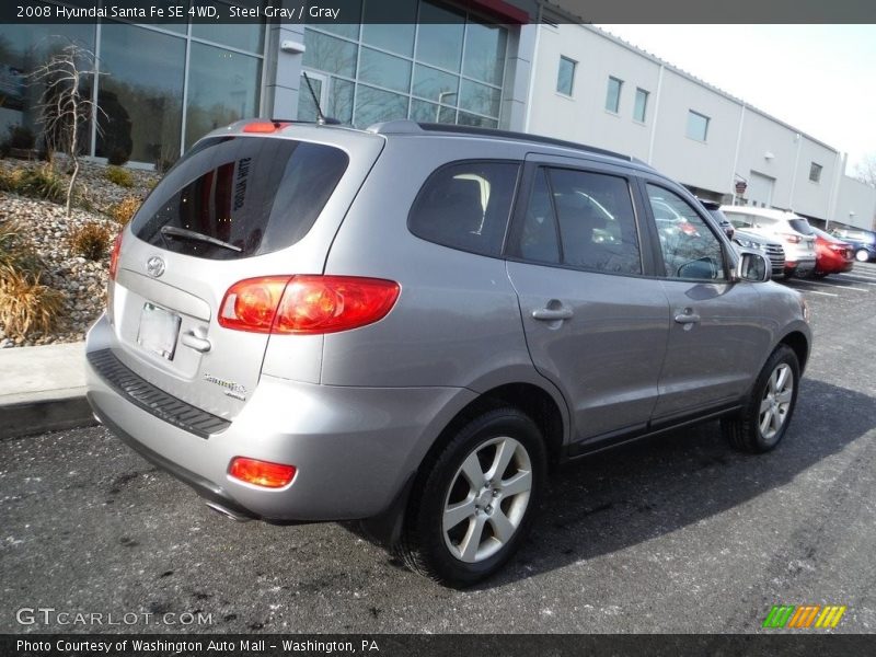 Steel Gray / Gray 2008 Hyundai Santa Fe SE 4WD