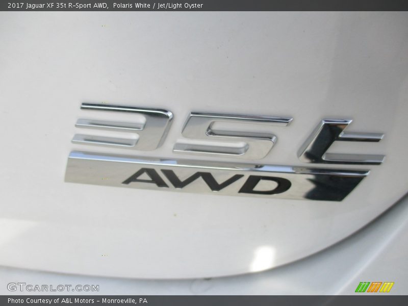 Polaris White / Jet/Light Oyster 2017 Jaguar XF 35t R-Sport AWD