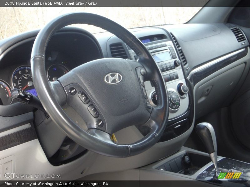 Steel Gray / Gray 2008 Hyundai Santa Fe SE 4WD