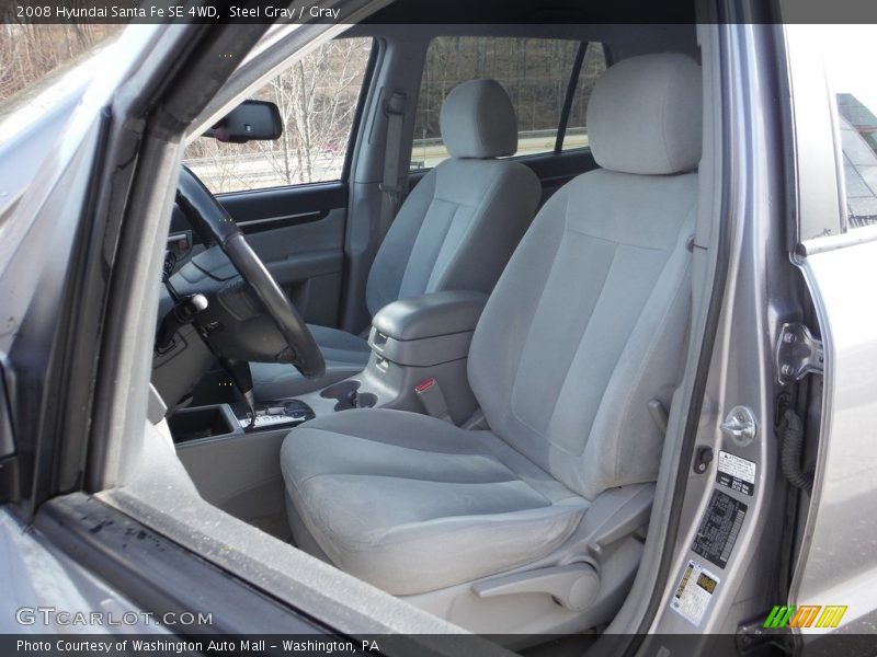 Steel Gray / Gray 2008 Hyundai Santa Fe SE 4WD