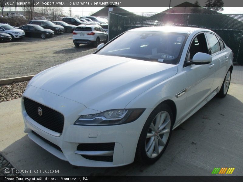 Polaris White / Jet/Light Oyster 2017 Jaguar XF 35t R-Sport AWD