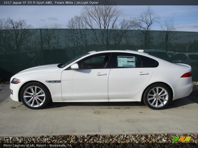 Polaris White / Jet/Light Oyster 2017 Jaguar XF 35t R-Sport AWD