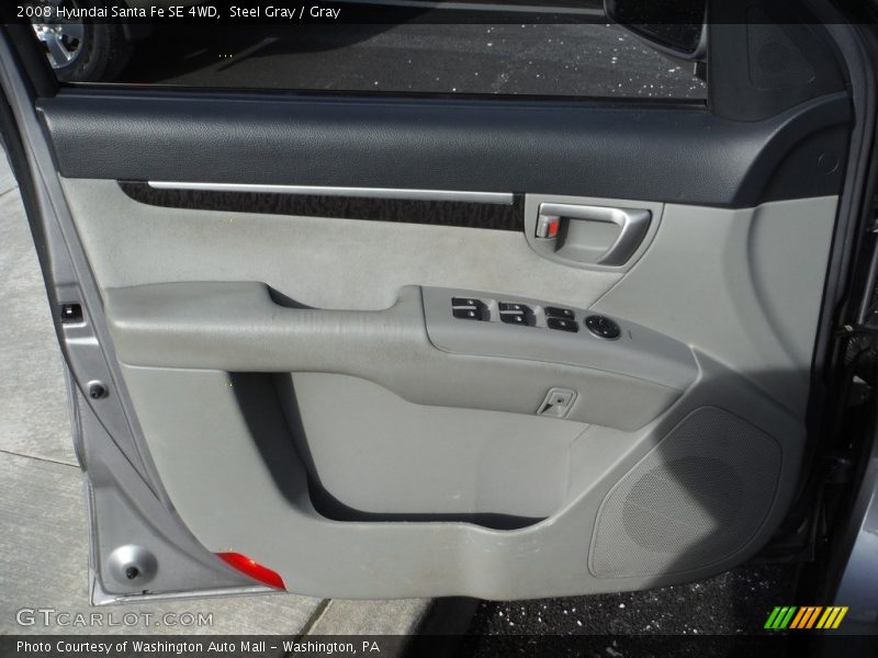 Steel Gray / Gray 2008 Hyundai Santa Fe SE 4WD